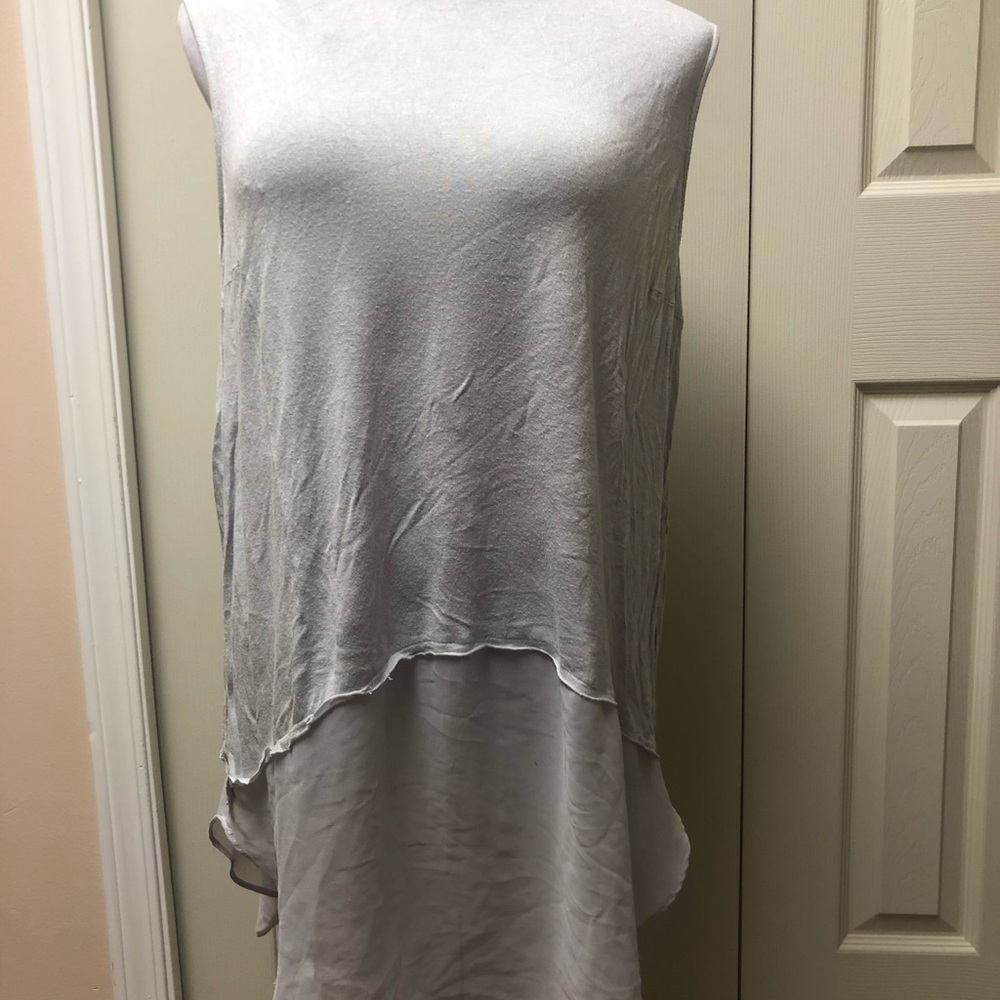 ONEA Size Medium Sleeveless Layered Putty Tunic